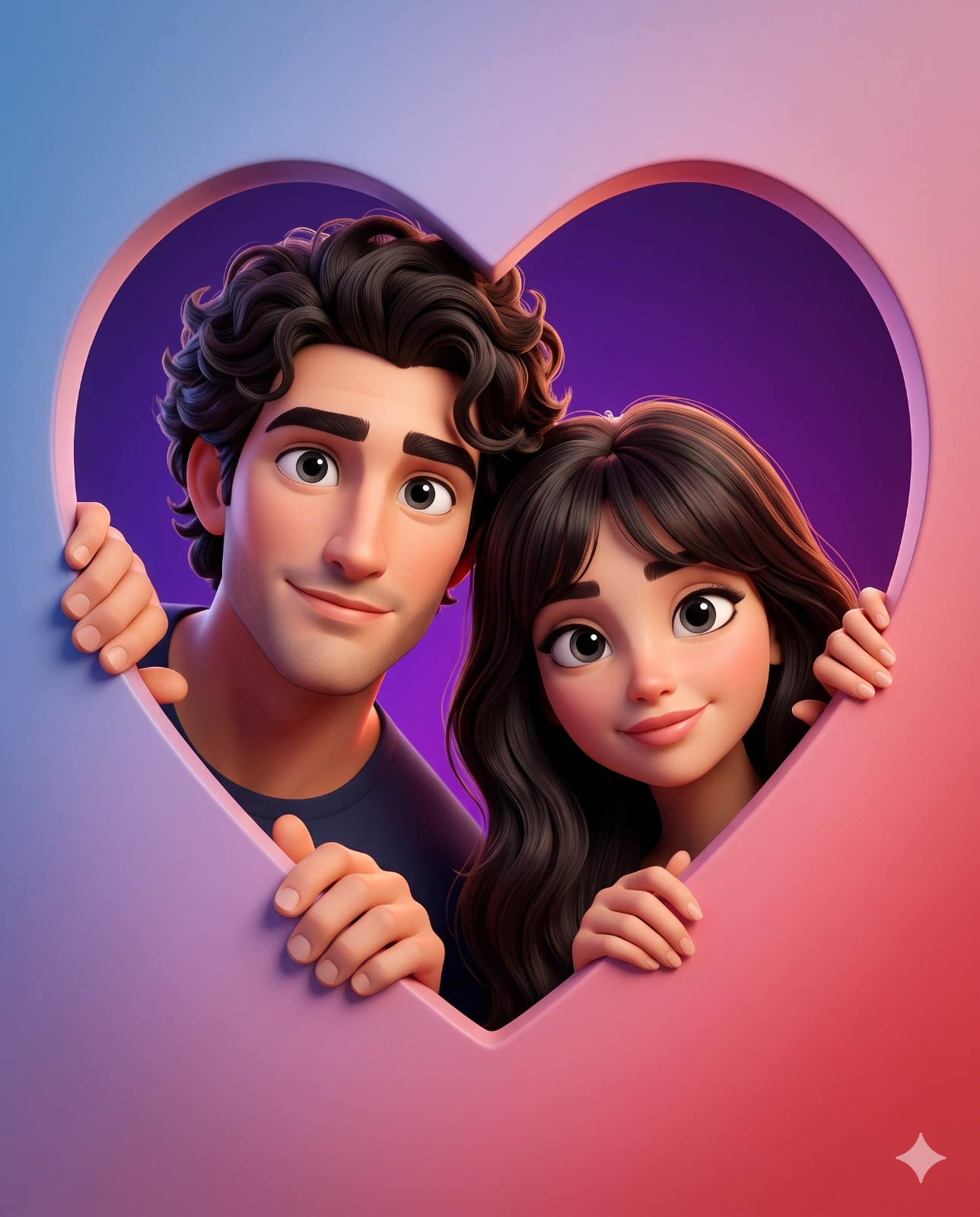 پرتره عاشقانه و صمیمی دونفره زوج