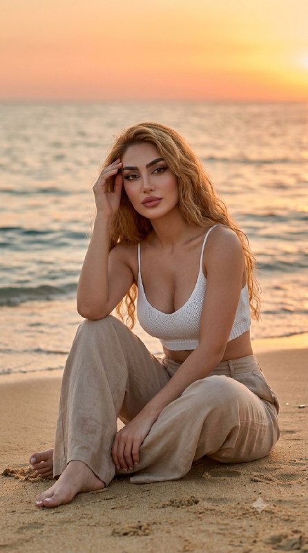 آرامش غروب کنار دریا
