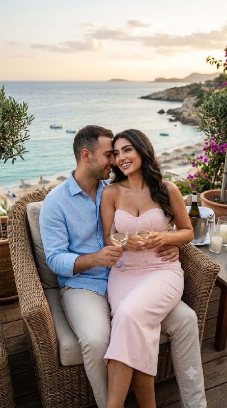 عشق، آرامش و غروب دریا...