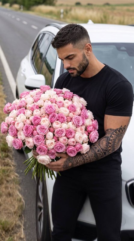 پرتره لوکس با دستهگل هزار شاخه