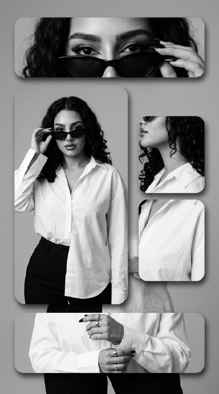 کلاژ سیاهوسفید با استایل فشن