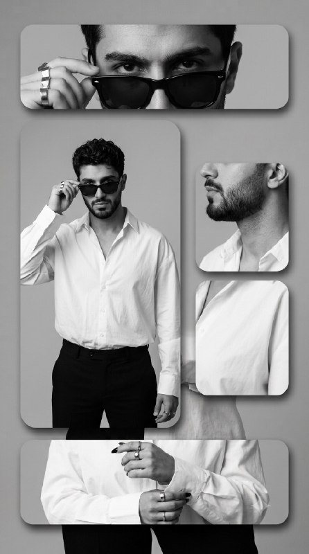 کلاژ سیاهوسفید با استایل فشن