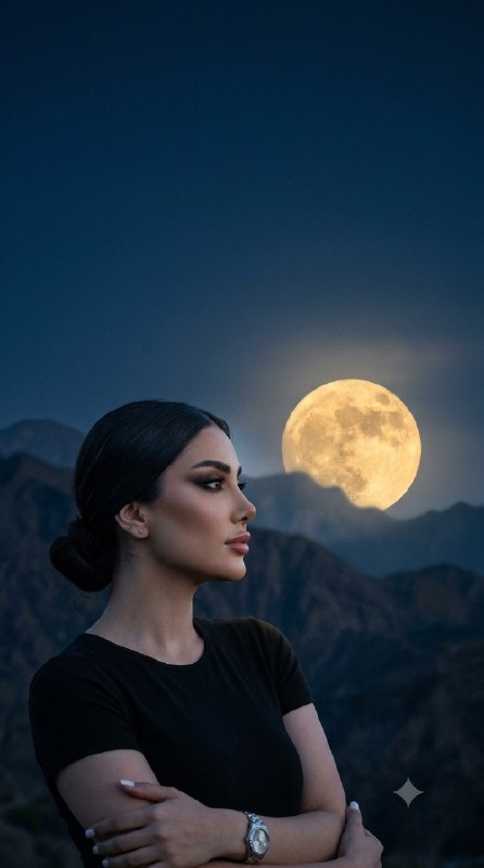 پرتره سینمایی زیر نور ماه با حس آرامش و واقعگرایی