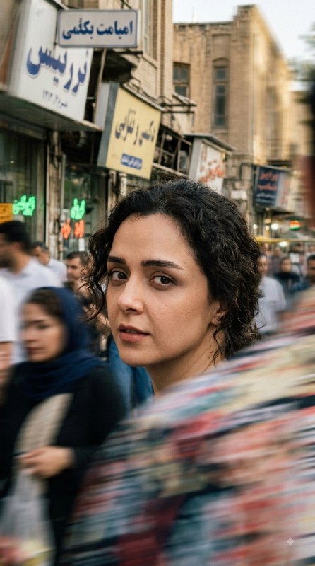 یک لحظه اتفاقی وسط شلوغی شهر