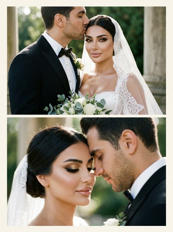 دو قاب از یک خاطره عاشقانه؛ یک بوسه آرام، یک نگاه ...