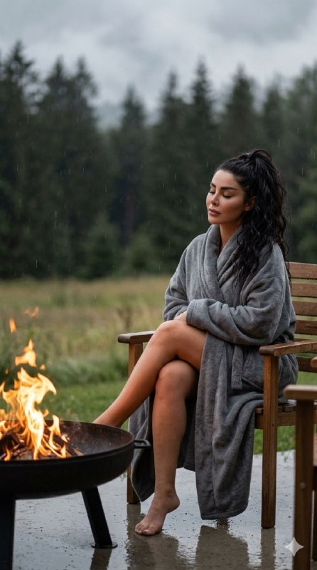 پرتره سینمایی و کانسپچوال در روز بارانی عاشقانه