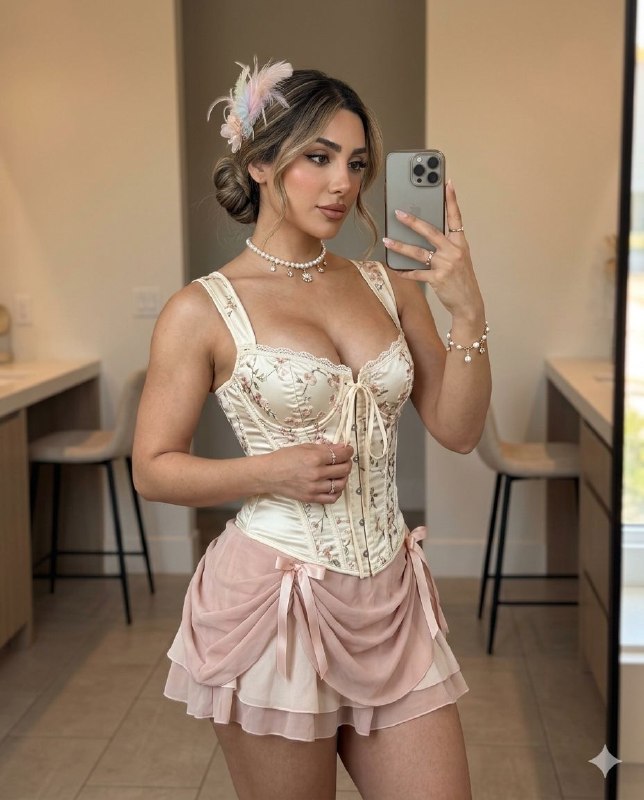 سلفی شیک و روزمره جلوی آینه