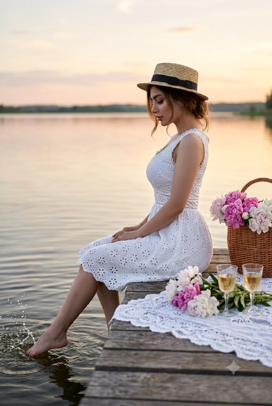 خانوم کنار دریاچه
