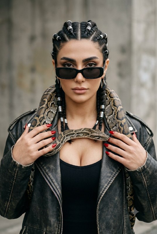 دختر و مار