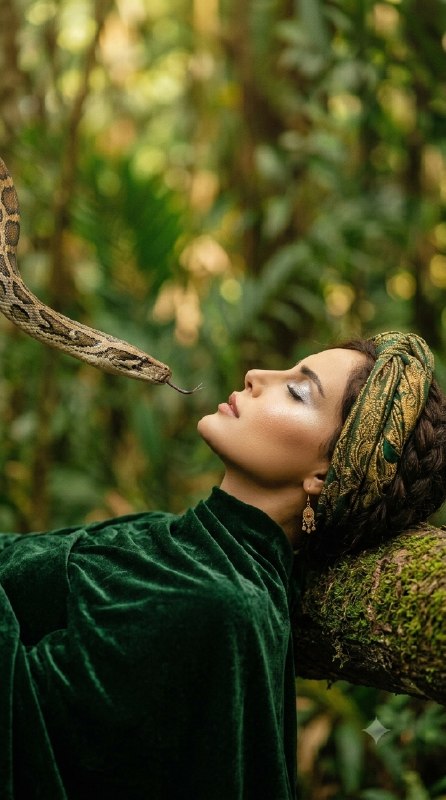 زنانه مار در جنگل